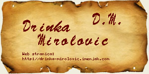 Drinka Mirolović vizit kartica